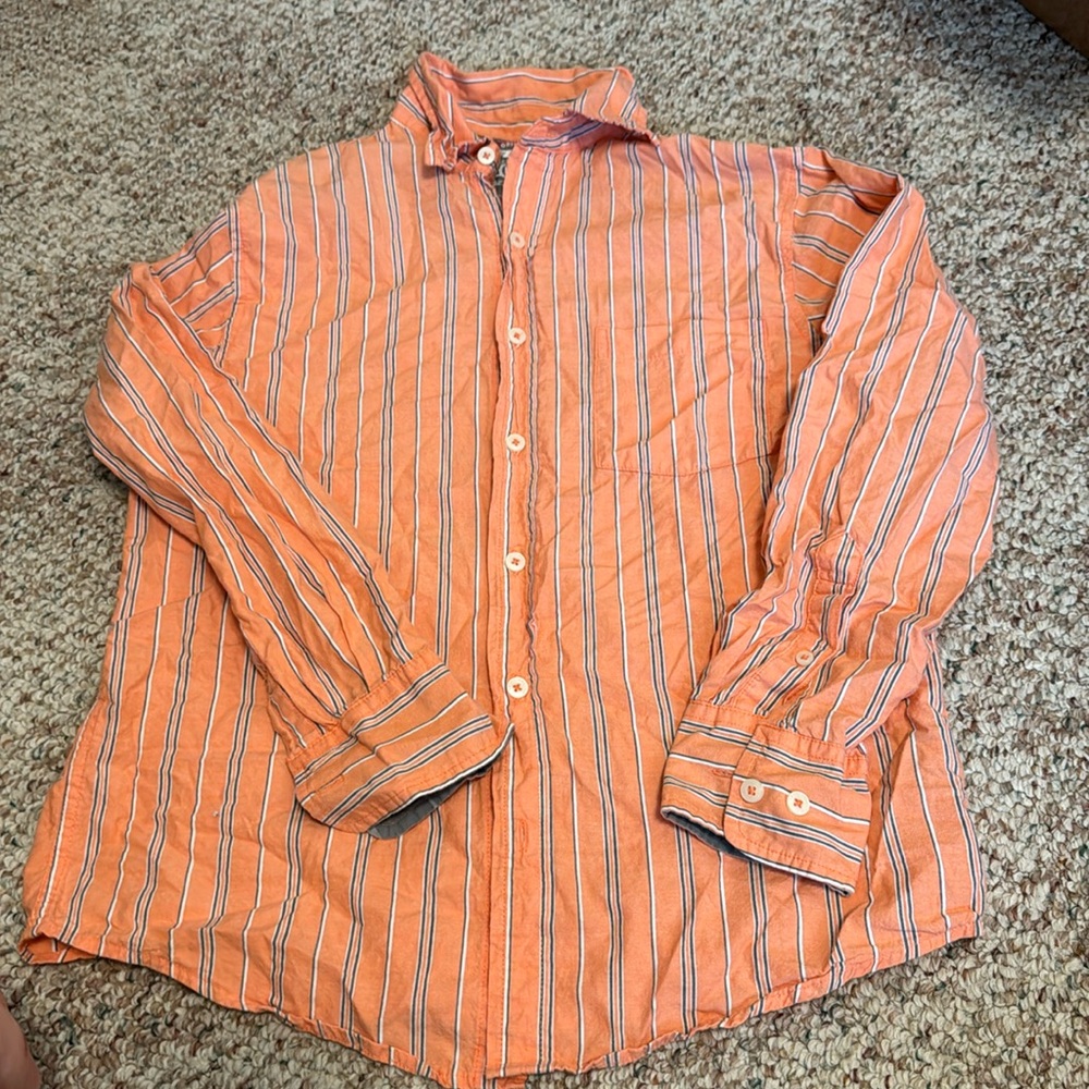 Arizona Jean Company Orange Button Down Shirt